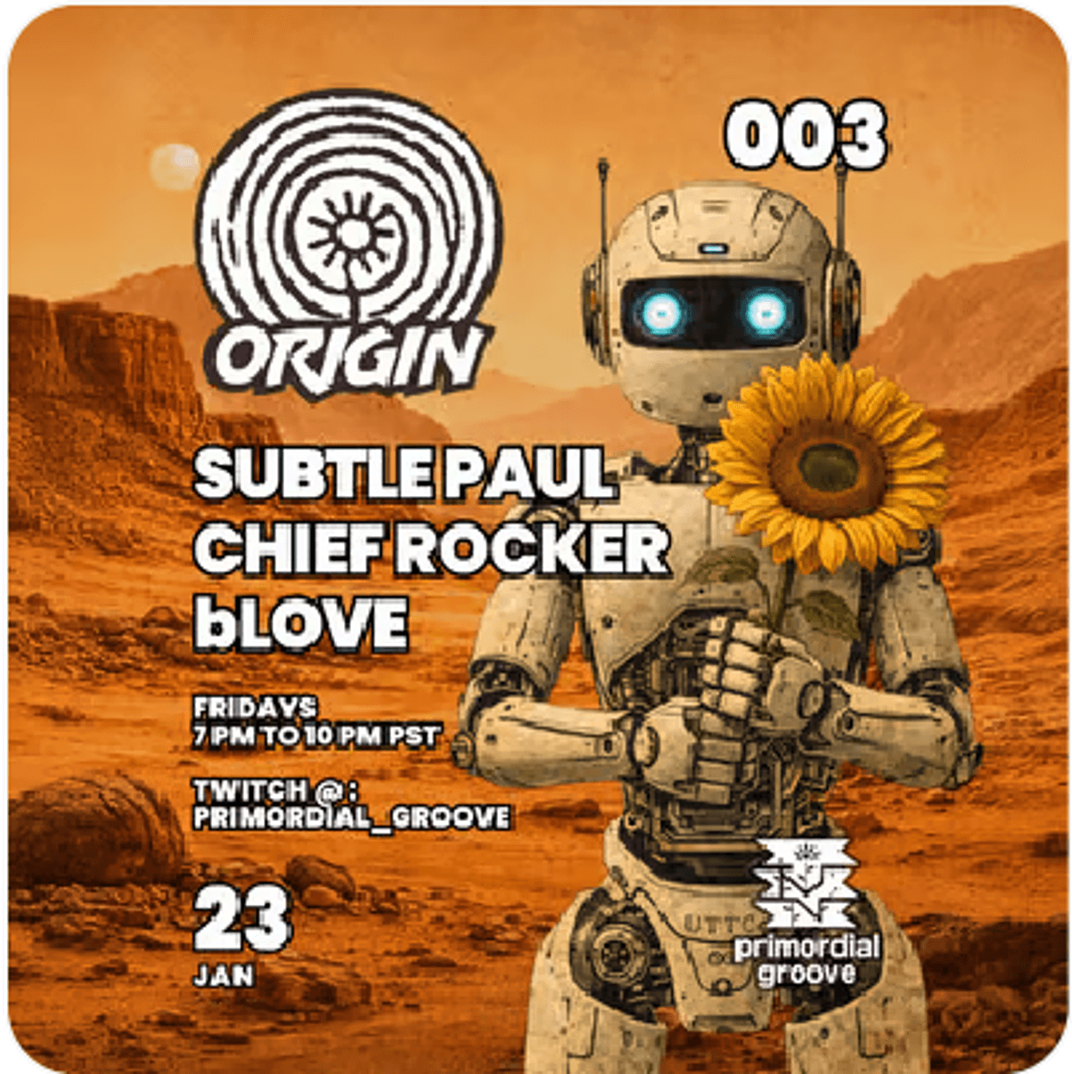ORIGIN 003 flyer